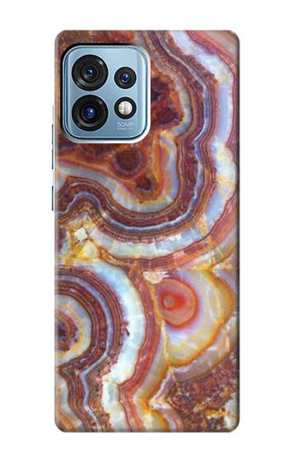W3034 Colored Marble Texture Printed Hard Case and Leather Flip Case For Motorola Edge+ (2023), X40, X40 Pro, Edge 40 Pro