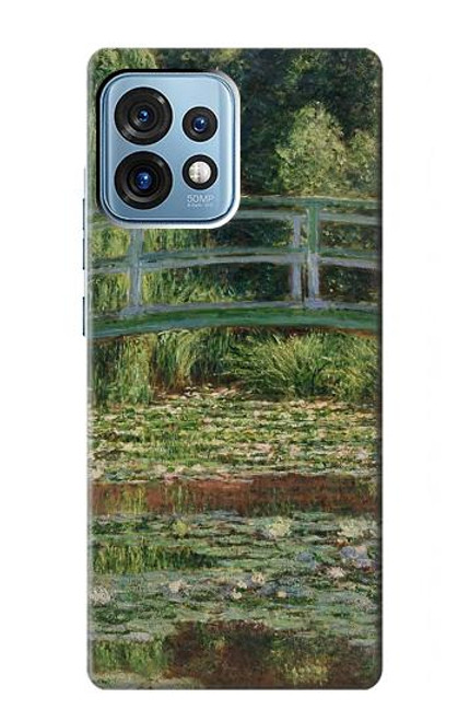 W3674 Claude Monet Footbridge and Water Lily Pool Hard Case and Leather Flip Case For Motorola Edge+ (2023), X40, X40 Pro, Edge 40 Pro