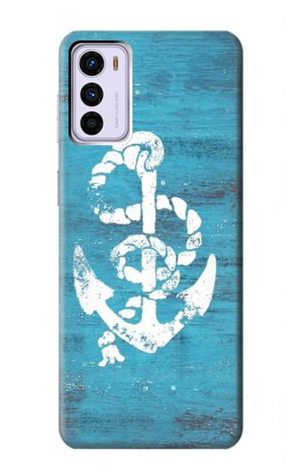 W3053 Marine Anchor Blue Hard Case and Leather Flip Case For Motorola Moto G42