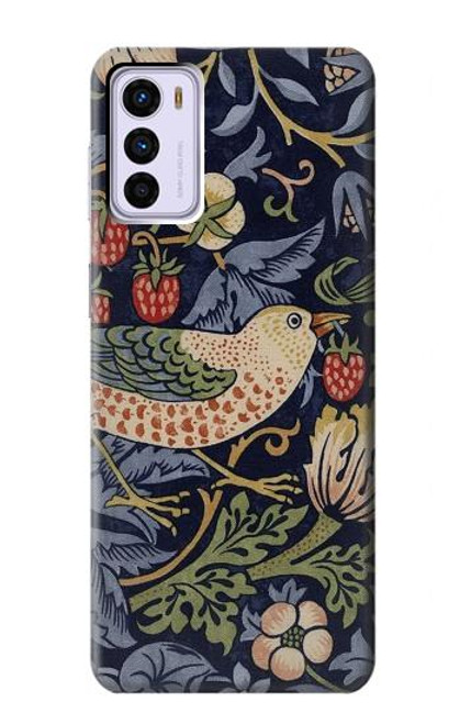 W3791 William Morris Strawberry Thief Fabric Hard Case and Leather Flip Case For Motorola Moto G42