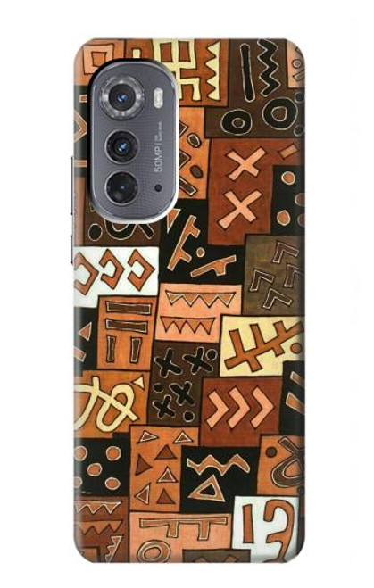 W3460 Mali Art Pattern Hard Case and Leather Flip Case For Motorola Edge (2022)