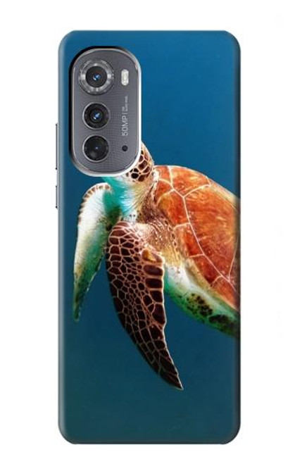 W3899 Sea Turtle Hard Case and Leather Flip Case For Motorola Edge (2022)