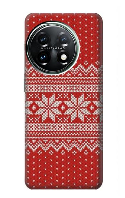 W3384 Winter Seamless Knitting Pattern Hard Case and Leather Flip Case For OnePlus 11