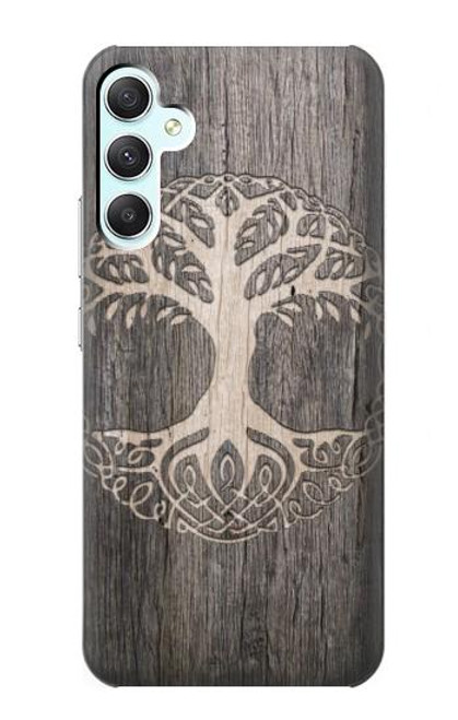 W3591 Viking Tree of Life Symbol Hard Case and Leather Flip Case For Samsung Galaxy A34 5G