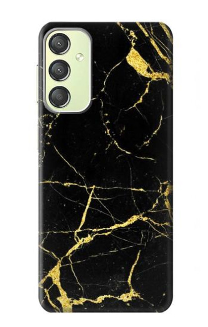 W2896 Gold Marble Graphic Printed Hard Case and Leather Flip Case For Samsung Galaxy A24 4G