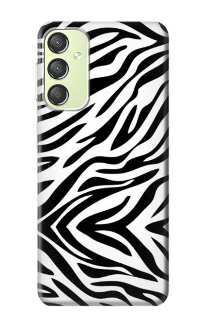 W3056 Zebra Skin Texture Graphic Printed Hard Case and Leather Flip Case For Samsung Galaxy A24 4G