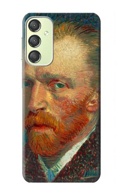 W3335 Vincent Van Gogh Self Portrait Hard Case and Leather Flip Case For Samsung Galaxy A24 4G