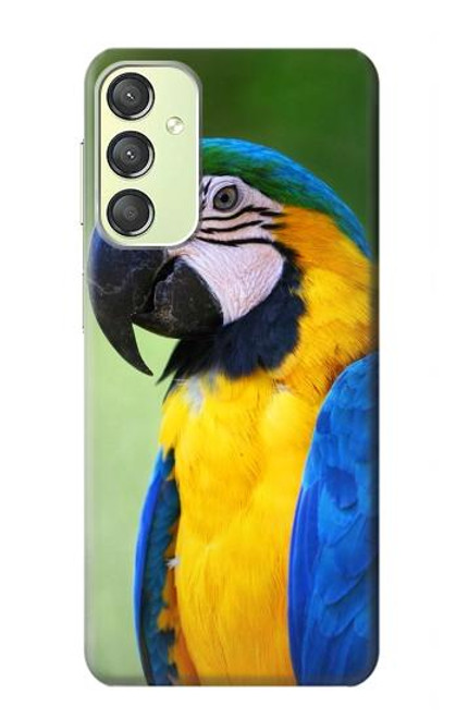 W3888 Macaw Face Bird Hard Case and Leather Flip Case For Samsung Galaxy A24 4G