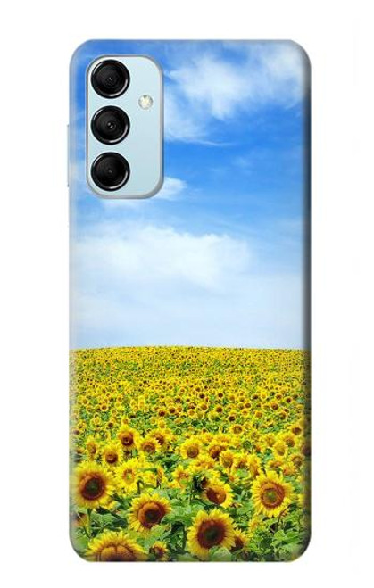W0232 Sunflower Hard Case and Leather Flip Case For Samsung Galaxy M14