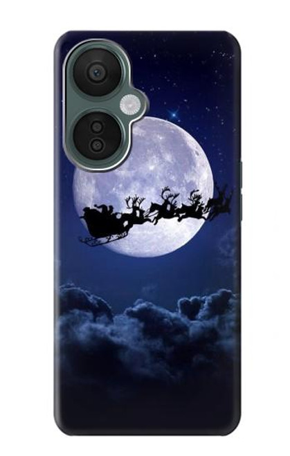 W3508 Xmas Santa Moon Hard Case and Leather Flip Case For OnePlus Nord CE 3 Lite, Nord N30 5G