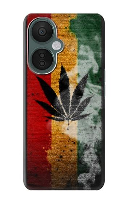 W3890 Reggae Rasta Flag Smoke Hard Case and Leather Flip Case For OnePlus Nord CE 3 Lite, Nord N30 5G