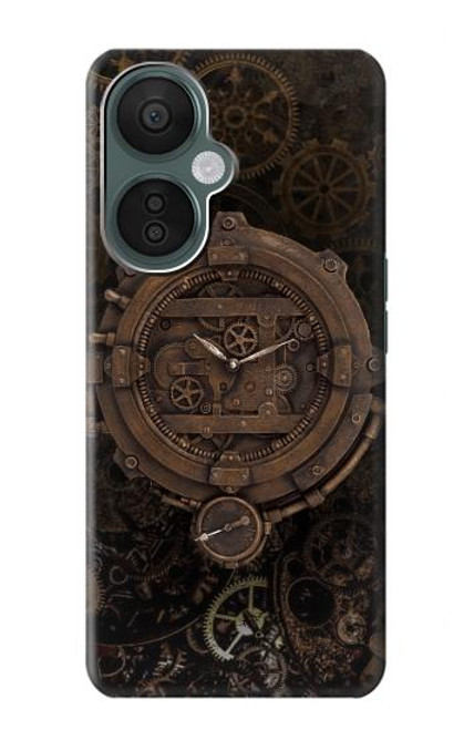 W3902 Steampunk Clock Gear Hard Case and Leather Flip Case For OnePlus Nord CE 3 Lite, Nord N30 5G