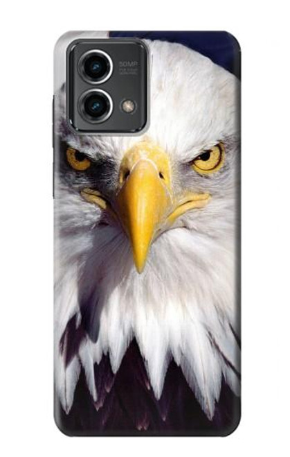 W0854 Eagle American Hard Case and Leather Flip Case For Motorola Moto G Stylus 5G (2023)