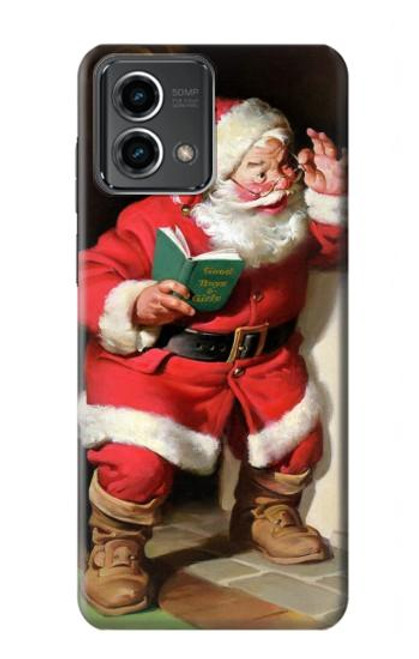 W1417 Santa Claus Merry Xmas Hard Case and Leather Flip Case For Motorola Moto G Stylus 5G (2023)