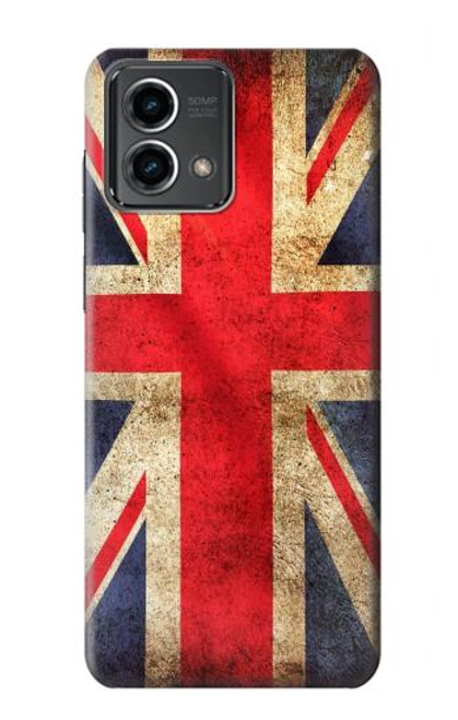 W2303 British UK Vintage Flag Hard Case and Leather Flip Case For Motorola Moto G Stylus 5G (2023)