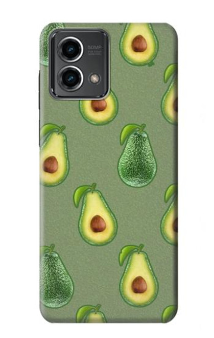 W3285 Avocado Fruit Pattern Hard Case and Leather Flip Case For Motorola Moto G Stylus 5G (2023)