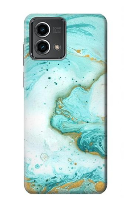 W3399 Green Marble Graphic Print Hard Case and Leather Flip Case For Motorola Moto G Stylus 5G (2023)