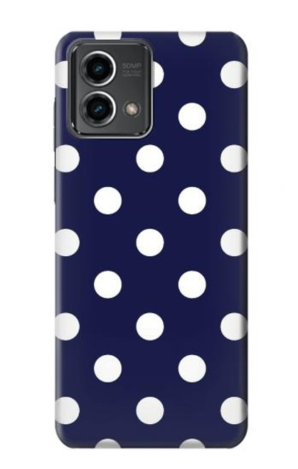 W3533 Blue Polka Dot Hard Case and Leather Flip Case For Motorola Moto G Stylus 5G (2023)