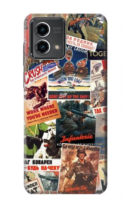 W3905 Vintage Army Poster Hard Case and Leather Flip Case For Motorola Moto G Stylus 5G (2023)