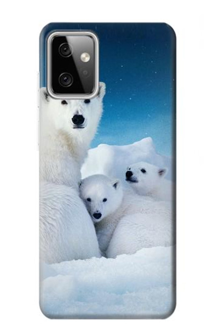 W0285 Polar Bear Family Arctic Hard Case and Leather Flip Case For Motorola Moto G Power (2023) 5G