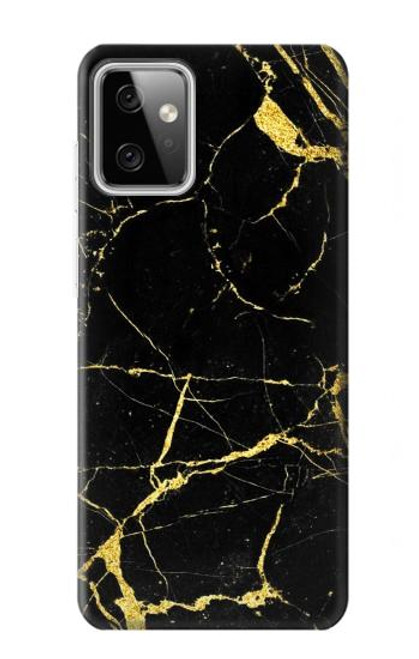 W2896 Gold Marble Graphic Printed Hard Case and Leather Flip Case For Motorola Moto G Power (2023) 5G