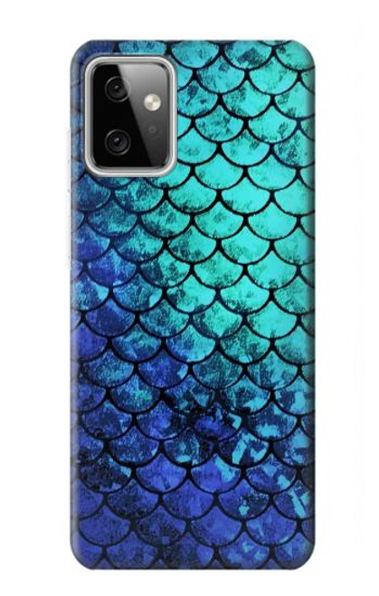 W3047 Green Mermaid Fish Scale Hard Case and Leather Flip Case For Motorola Moto G Power (2023) 5G