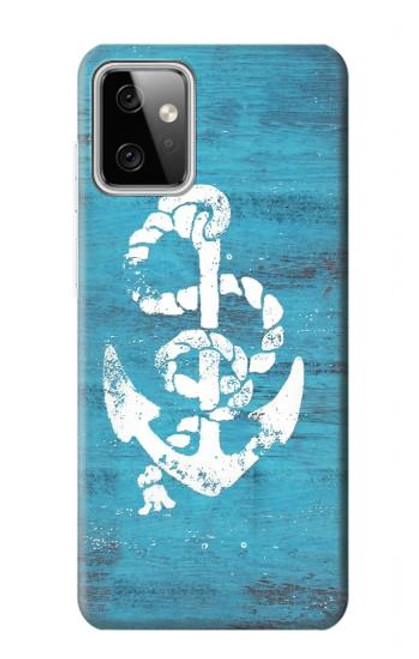 W3053 Marine Anchor Blue Hard Case and Leather Flip Case For Motorola Moto G Power (2023) 5G