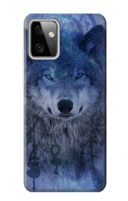 W3410 Wolf Dream Catcher Hard Case and Leather Flip Case For Motorola Moto G Power (2023) 5G