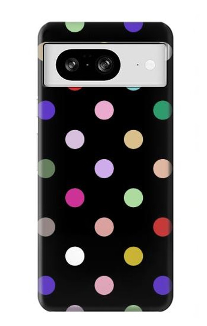 W3532 Colorful Polka Dot Hard Case and Leather Flip Case For Google Pixel 8