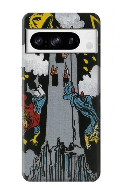 W3745 Tarot Card The Tower Hard Case and Leather Flip Case For Google Pixel 8 pro