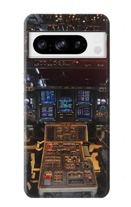 W3836 Airplane Cockpit Hard Case and Leather Flip Case For Google Pixel 8 pro