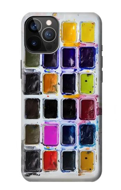 W3956 Watercolor Palette Box Graphic Hard Case and Leather Flip Case For iPhone 12, iPhone 12 Pro