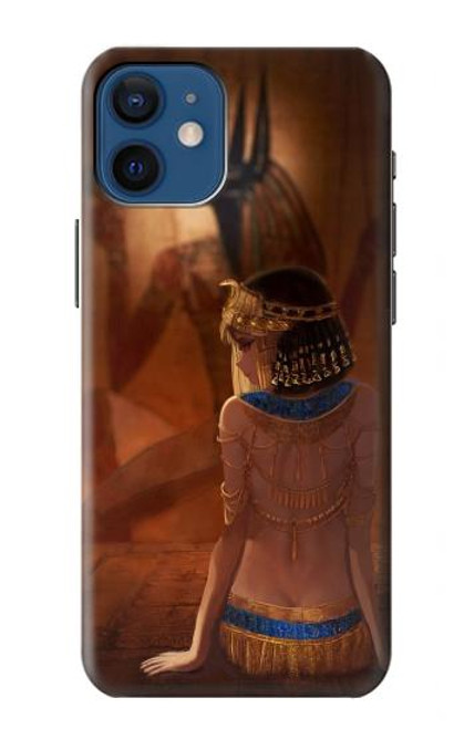 W3919 Egyptian Queen Cleopatra Anubis Hard Case and Leather Flip Case For iPhone 12 mini