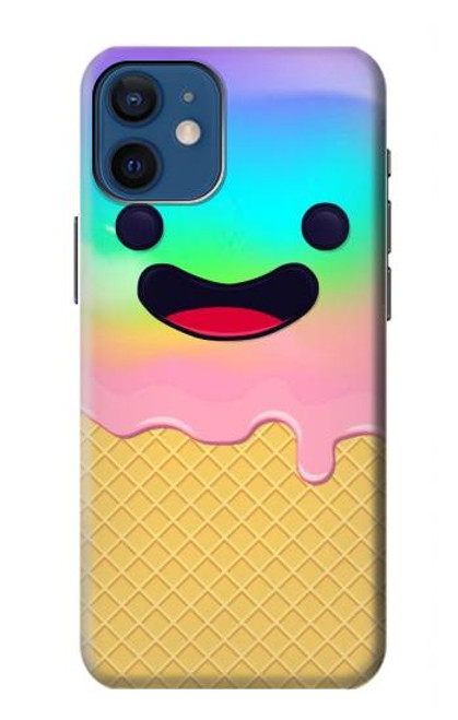 W3939 Ice Cream Cute Smile Hard Case and Leather Flip Case For iPhone 12 mini