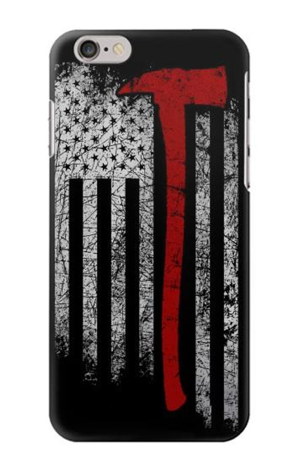 W3958 Firefighter Axe Flag Hard Case and Leather Flip Case For iPhone 6 6S