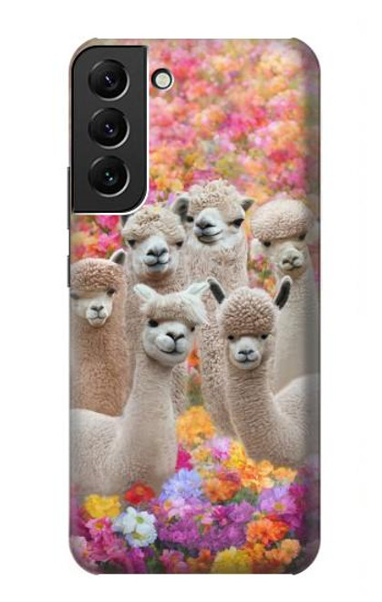 W3916 Alpaca Family Baby Alpaca Hard Case and Leather Flip Case For Samsung Galaxy S22 Plus