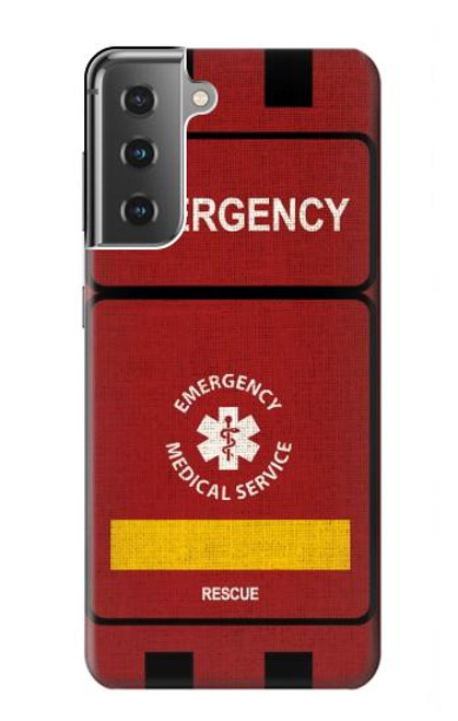 W3957 Emergency Medical Service Hard Case and Leather Flip Case For Samsung Galaxy S21 Plus 5G, Galaxy S21+ 5G