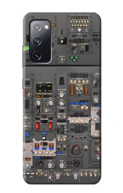 W3944 Overhead Panel Cockpit Hard Case and Leather Flip Case For Samsung Galaxy S20 FE