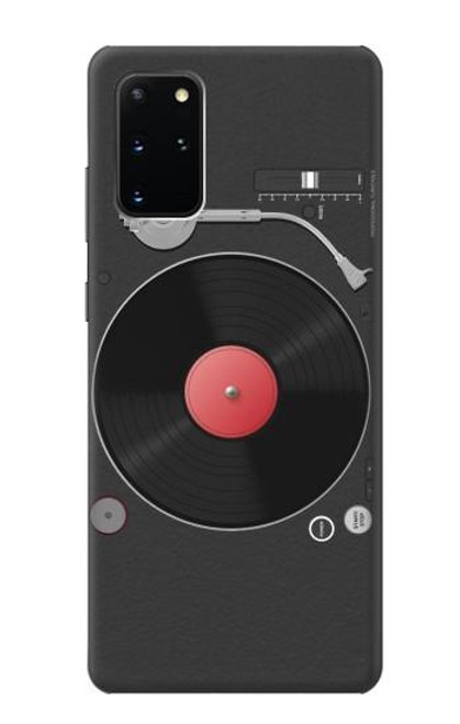 W3952 Turntable Vinyl Record Player Graphic Hard Case and Leather Flip Case For Samsung Galaxy S20 Plus, Galaxy S20+