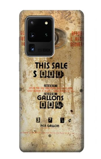 W3954 Vintage Gas Pump Hard Case and Leather Flip Case For Samsung Galaxy S20 Ultra