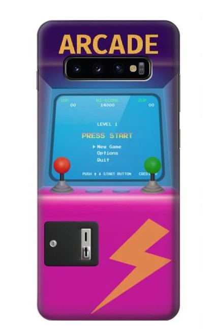 W3961 Arcade Cabinet Retro Machine Hard Case and Leather Flip Case For Samsung Galaxy S10 Plus