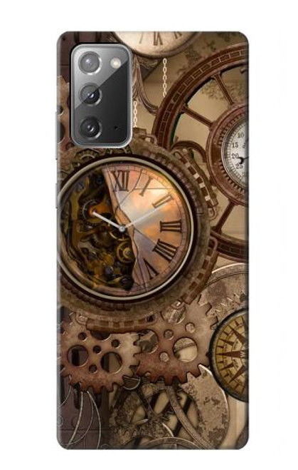 W3927 Compass Clock Gage Steampunk Hard Case and Leather Flip Case For Samsung Galaxy Note 20