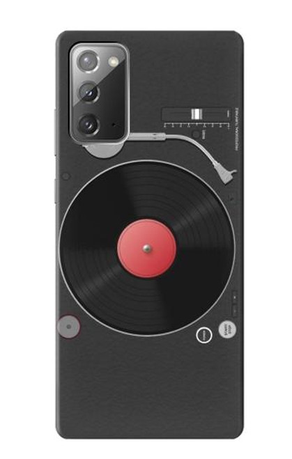 W3952 Turntable Vinyl Record Player Graphic Hard Case and Leather Flip Case For Samsung Galaxy Note 20