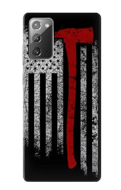 W3958 Firefighter Axe Flag Hard Case and Leather Flip Case For Samsung Galaxy Note 20