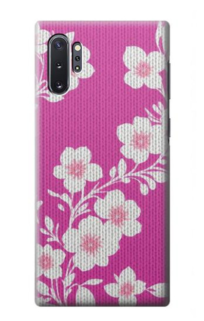 W3924 Cherry Blossom Pink Background Hard Case and Leather Flip Case For Samsung Galaxy Note 10 Plus