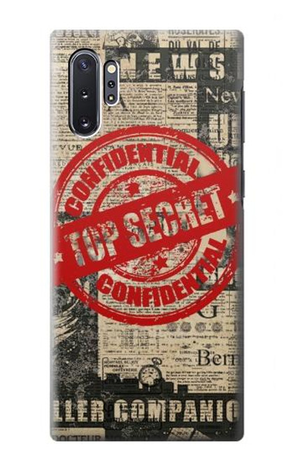 W3937 Text Top Secret Art Vintage Hard Case and Leather Flip Case For Samsung Galaxy Note 10 Plus