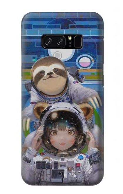 W3915 Raccoon Girl Baby Sloth Astronaut Suit Hard Case and Leather Flip Case For Note 8 Samsung Galaxy Note8