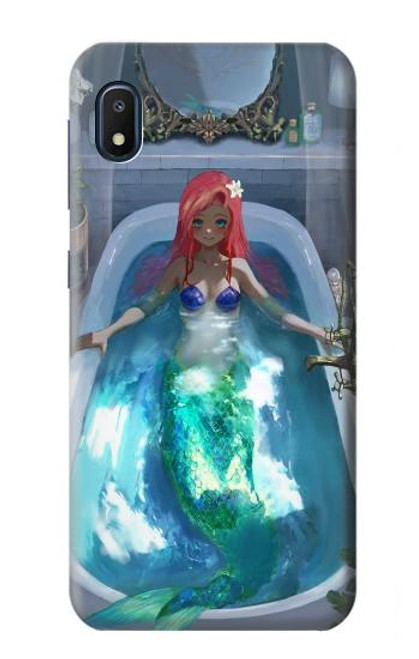 W3912 Cute Little Mermaid Aqua Spa Hard Case and Leather Flip Case For Samsung Galaxy A10e