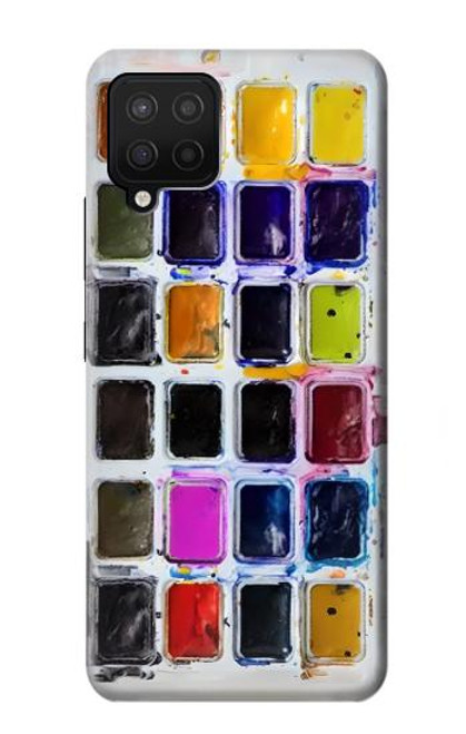 W3956 Watercolor Palette Box Graphic Hard Case and Leather Flip Case For Samsung Galaxy A12