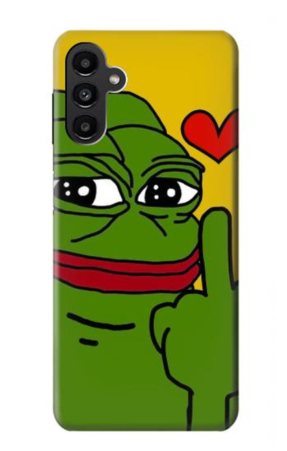 W3945 Pepe Love Middle Finger Hard Case and Leather Flip Case For Samsung Galaxy A13 5G